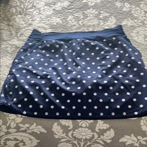 Lands' End Blue and White Mini Swim Skort Size 12